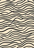 Bold Organic Wavy Lined Pattern Rug