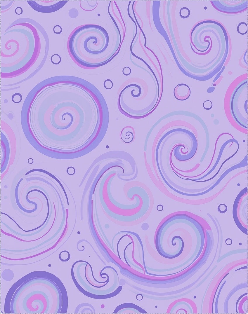 Abstract Swirls Circles Pattern Rug