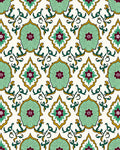 Mint Green Floral Paisley Pattern Rug