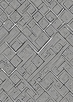 Abstract Geometric Maze Pattern Rug