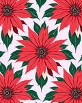 Bold Red Floral Pattern Rug
