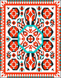 Bold Geometric Tribal Pattern Rug