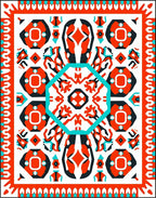 Bold Geometric Tribal Pattern Rug
