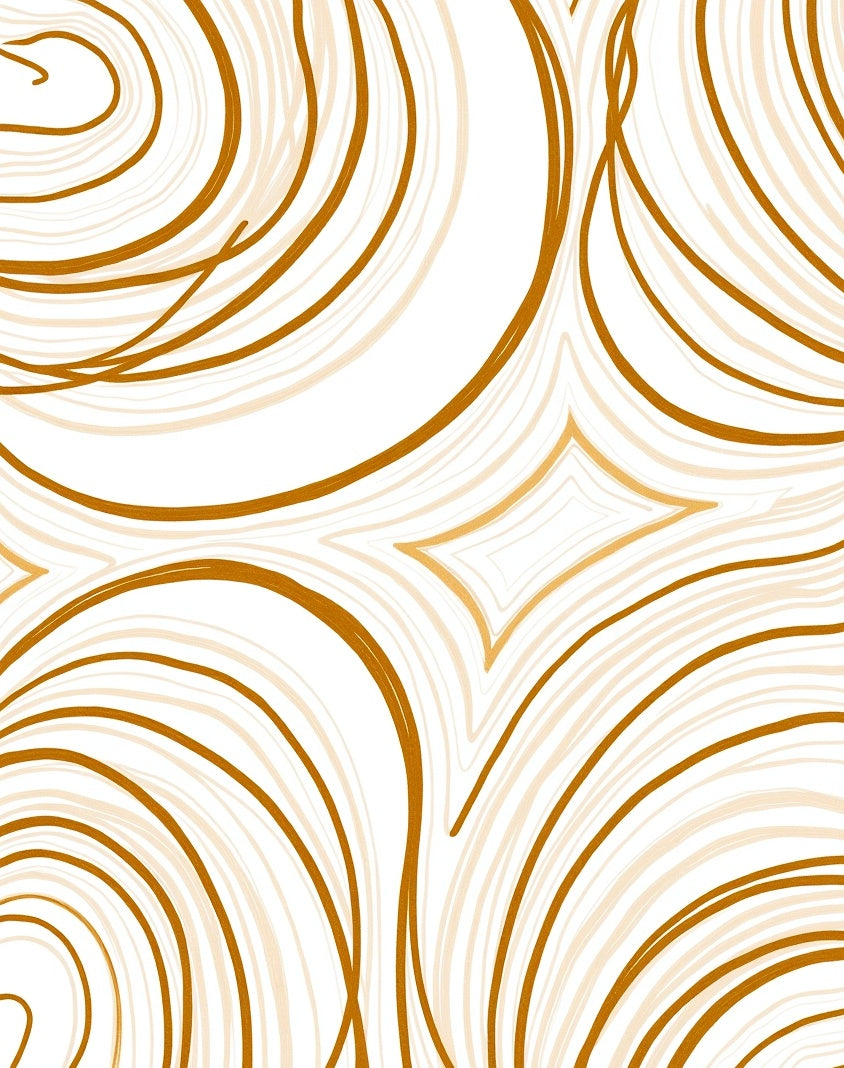 Gold Swirls Dynamic Pattern Rug