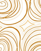 Gold Swirls Dynamic Pattern Rug