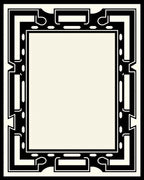 Bold Black White Geometric Art Deco Rug