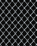 Diamond Lattice Black White Pattern Rug