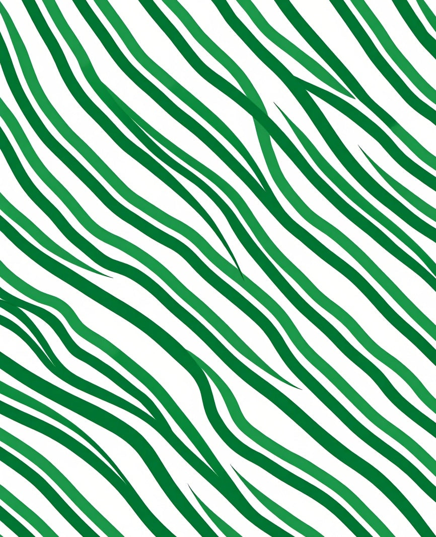 Dynamic Green Stripe Pattern Rug