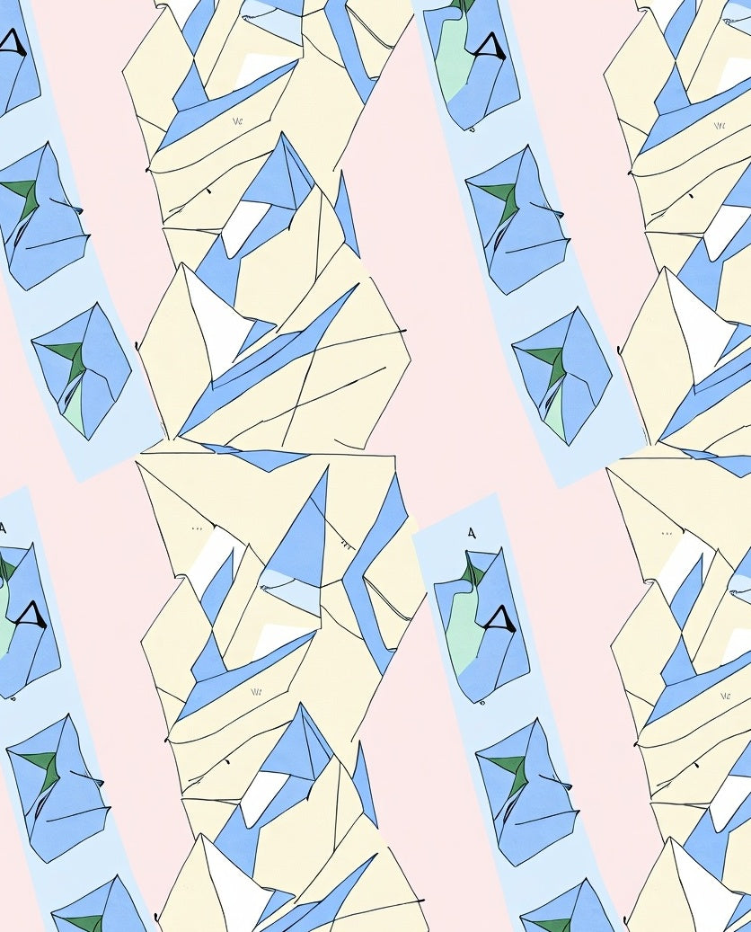 Abstract Geometric Pastel Stripes Rug