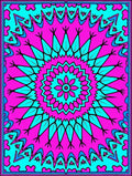 Bold Neon Mandala Pattern Rug
