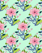 Spring Blossom Floral Pattern Rug