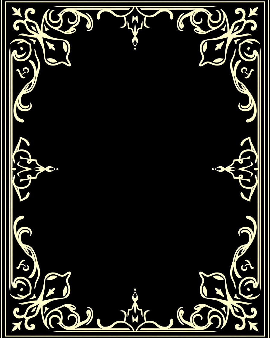 Ornate Scrollwork Elegance Frame Rug