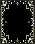 Ornate Scrollwork Elegance Frame Rug
