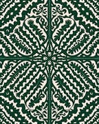 Emerald Green Fern Medallion Rug