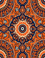 Vibrant Mandala Patterned Textile Design Rug