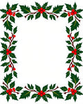 Green Holly Berry Festive Pattern Rug