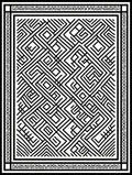 Bold Black Maze Pattern Rug