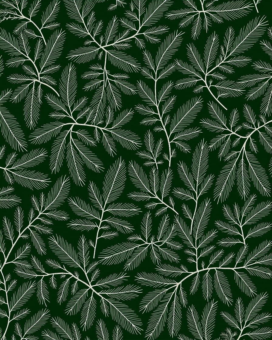 Elegant White Leafy Pattern Design Rug