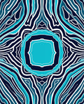 Marine Swirl Abstract Vibrant Rug