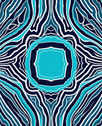 Marine Swirl Abstract Vibrant Rug