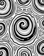Abstract Swirl Triangle Pattern Rug