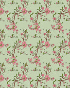 Pink Blossom Branches Pattern Rug