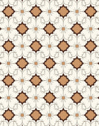 Classic Floral Pattern With Brown Accents Rug