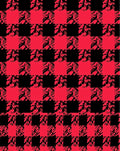 Red Black Houndstooth Tarten Check Rug