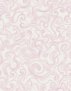 Elegant Pink Swirl Pattern Rug