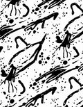 Abstract Black Splatter Pattern Rug