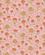 Whimsical Floral Swirl Pattern Design Rug