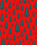 Teal Evergreen Trees Pattern Rug