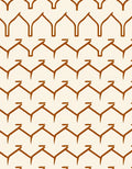Rustic Brown Zigzag Patterned Rug
