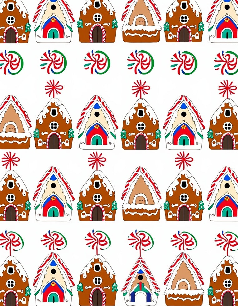 Whimsical Gingerbread House Candy Swirl Rug