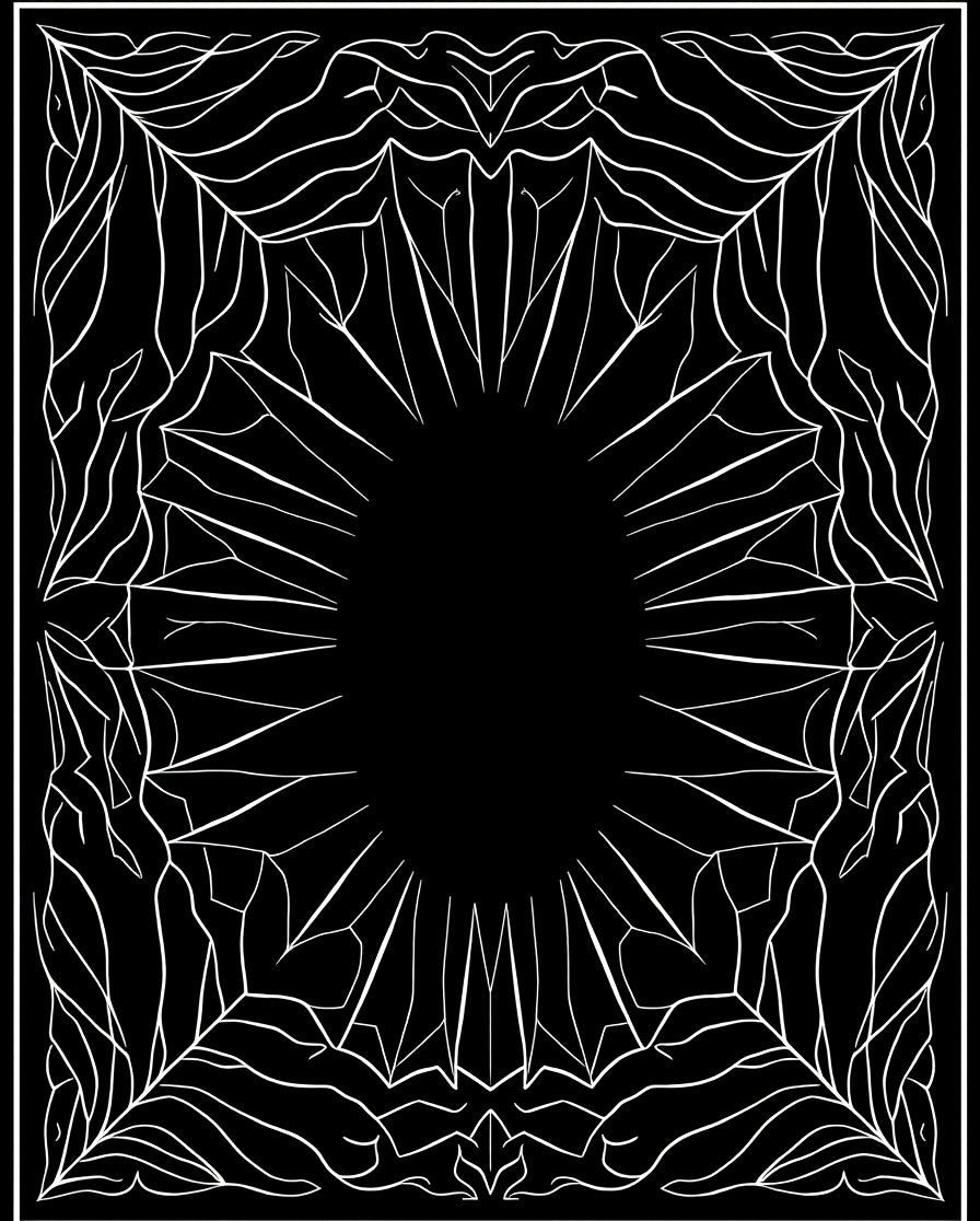 Radiating Starburst Abstract Design Rug