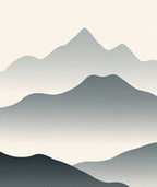 Minimalist Gradient Hillscape Design Rug