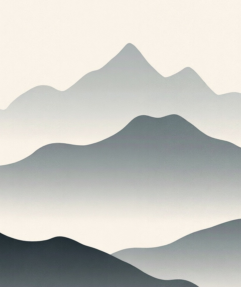 Minimalist Gradient Hillscape Design Rug