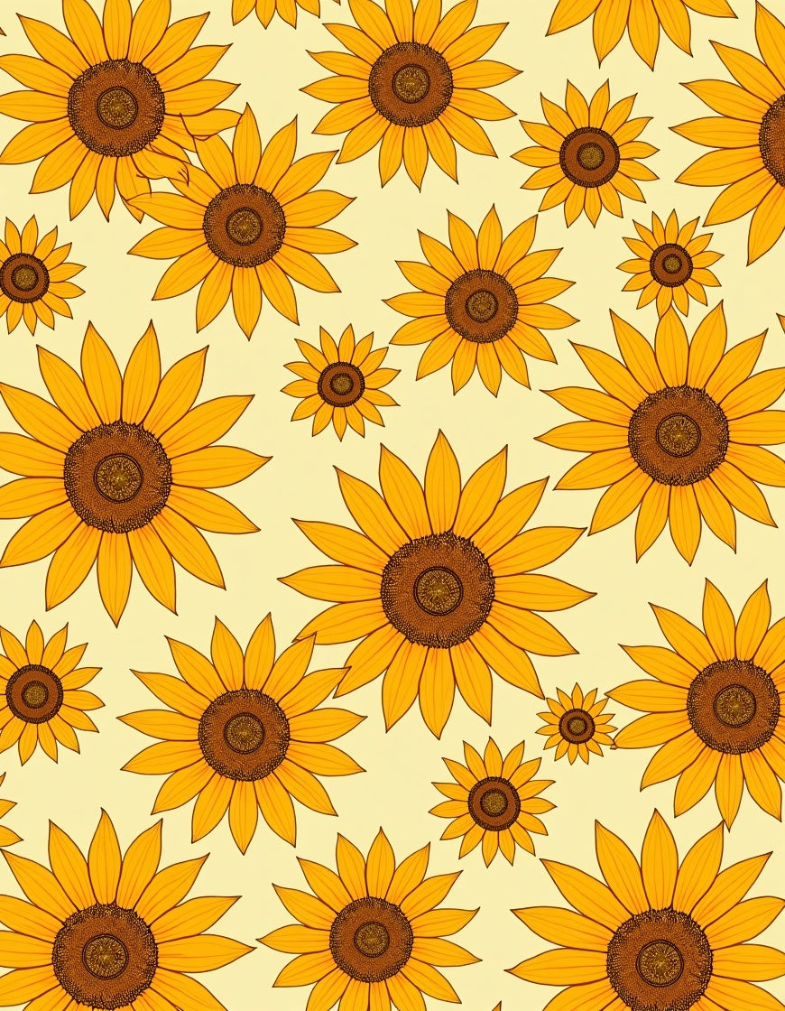 Golden Sunflower Pattern Rug