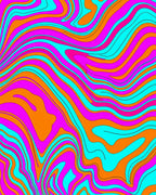 Vibrant Marbled Swirl Pattern Rug