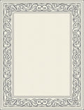 Ornate Scrollwork Elegant Art Deco Rug