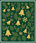 Festive Bell Pine Needle Snowflake Pattern Rug
