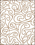 Swirling Vine Autumn Pattern Rug