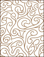 Swirling Vine Autumn Pattern Rug