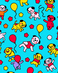 Playful Puppy Balloon Pattern Rug