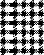 Classic Houndstooth Patterned Design Rug