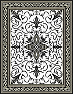 Classic Floral Inlay Art Rug