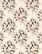 Traditional Floral Brown Beige Pattern Rug