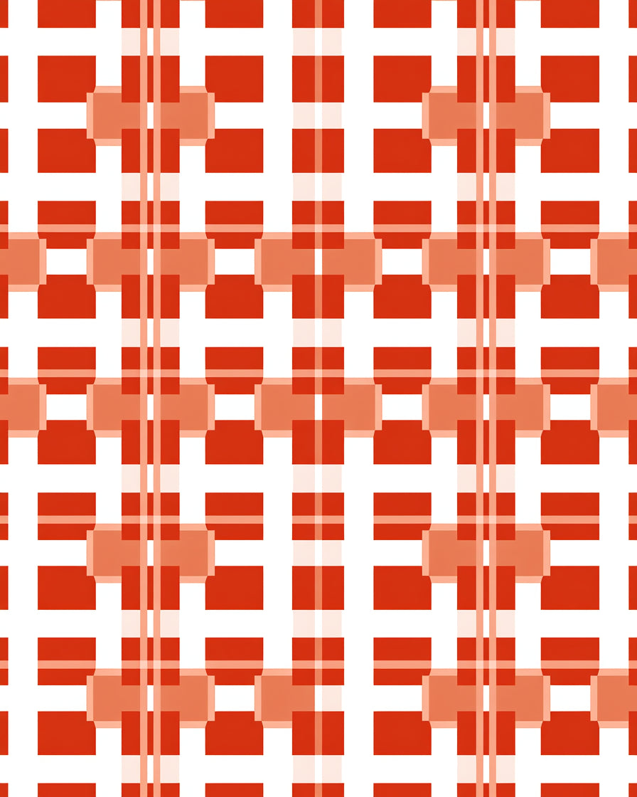 Bold Intersecting Checkered Pattern Rug