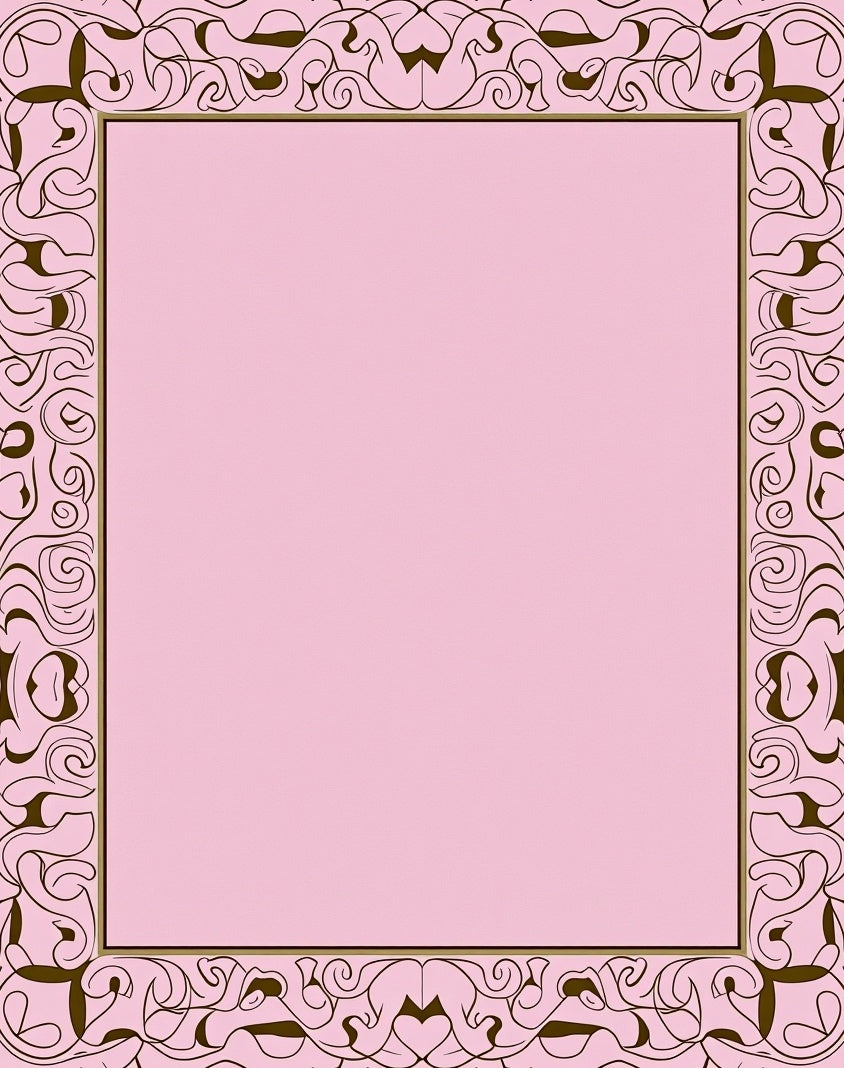 Ornate Flourish With Heart Design Rug
