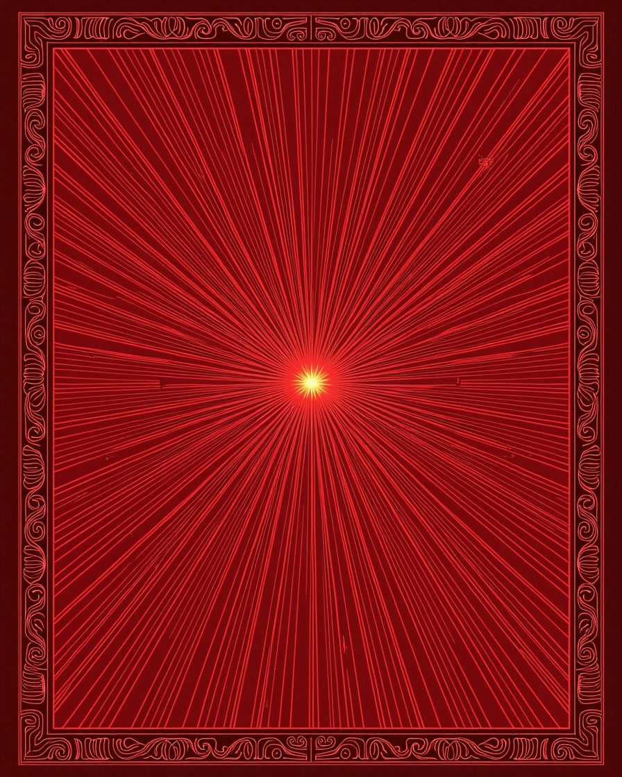 Radiant Burst Sunburst Pattern Rug